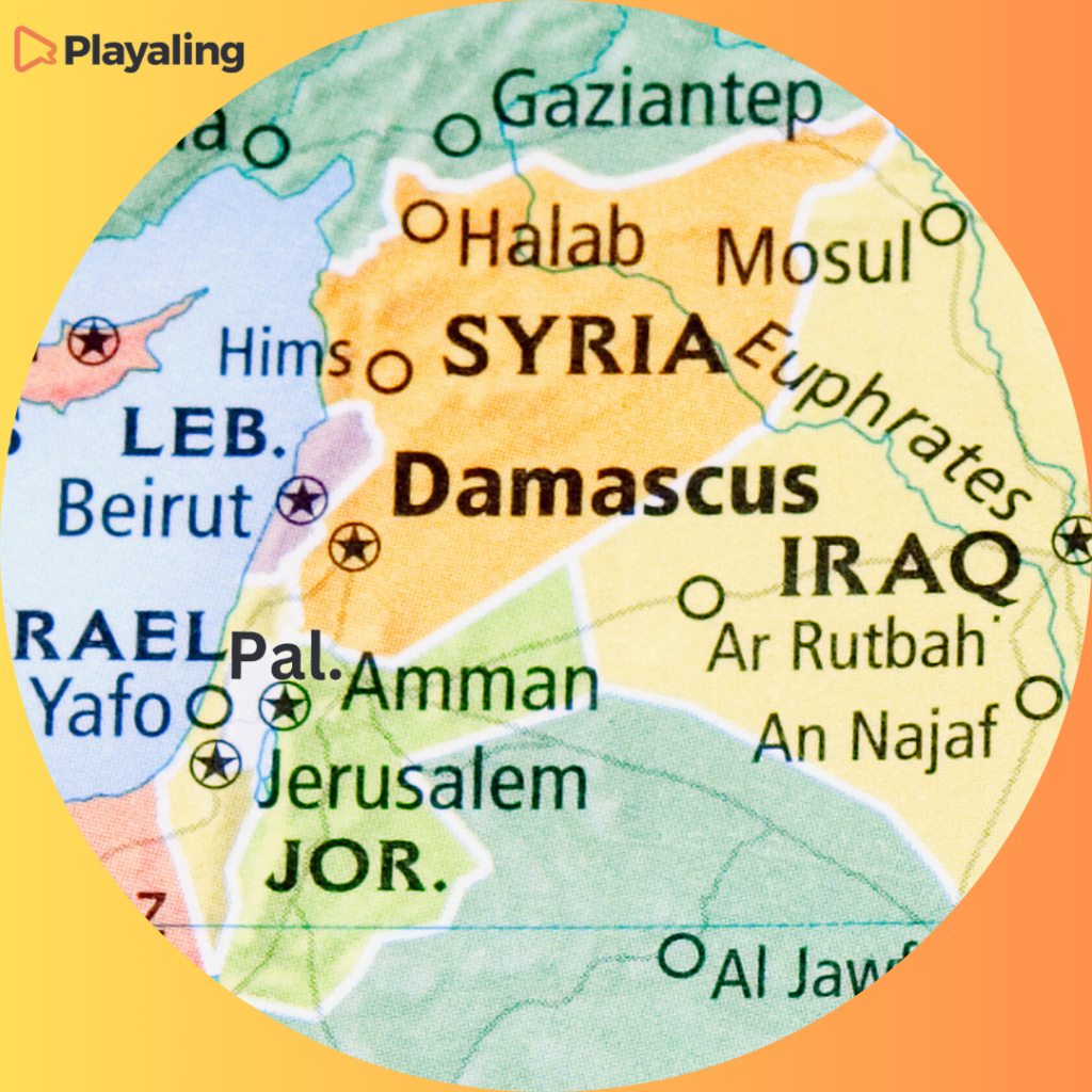 Levant map ' the area where Levantine Arabic is spoken